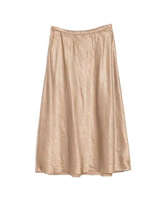 Eileen Fisher Natural Crinkle Elasticated Midi Skirt