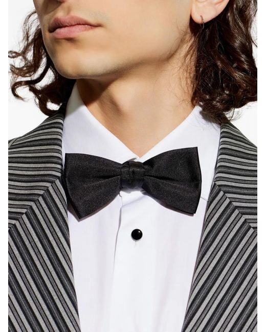 Givenchy Black Ribbed Bow Tie for men