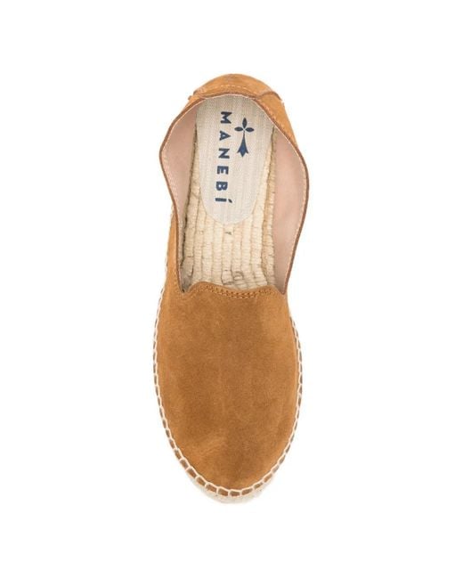 Manebí Brown Hamptons Plateau-Espadrilles Mit Runder Kappe