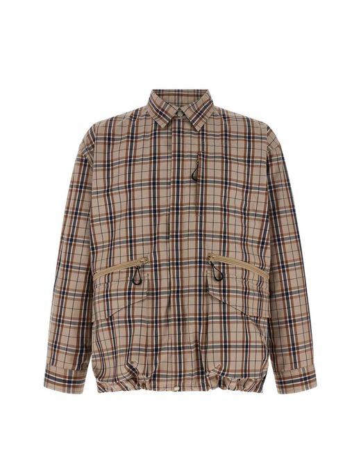 Comme des Garçons Brown Checked Overshirt for men