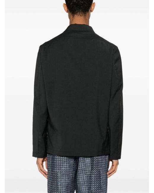 Giacca-camicia Marafon con zip di Barena in Black da Uomo