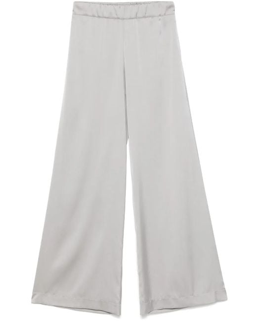 D.exterior White Satin Trousers