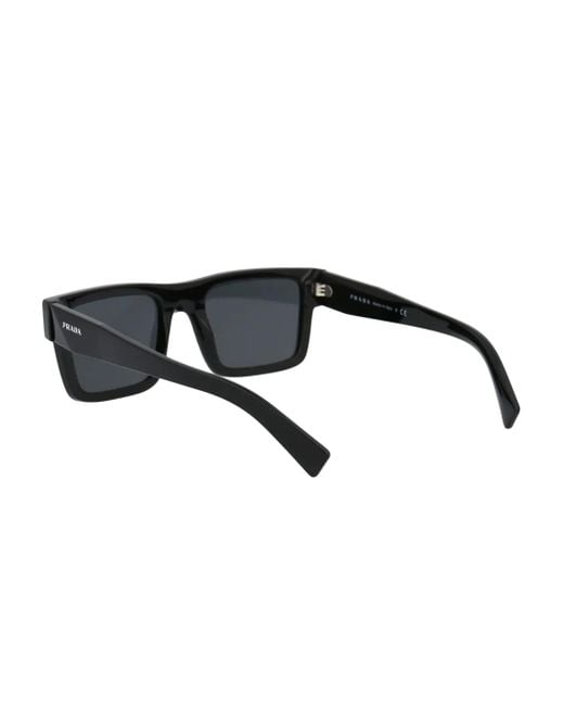 Prada Black Rectangle-Frame Sunglasses