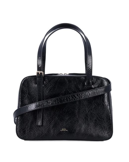 A.P.C. Black Virginie Box Tote Bag