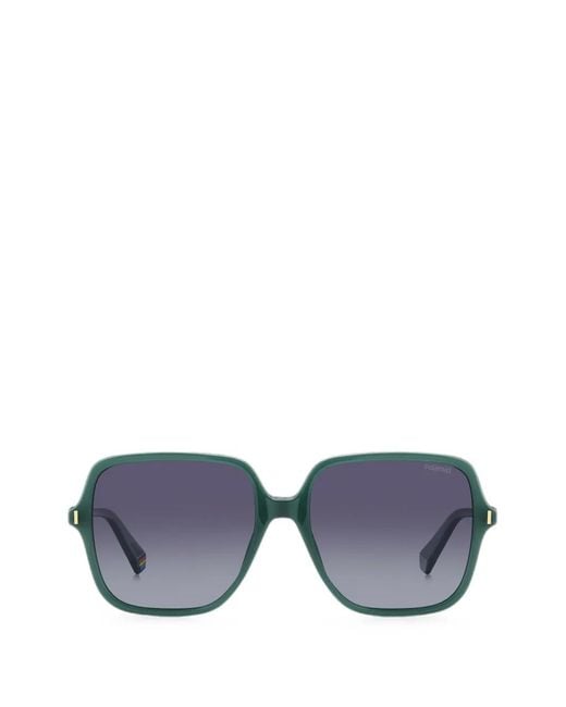 Polaroid Blue Square-Frame Sunglasses