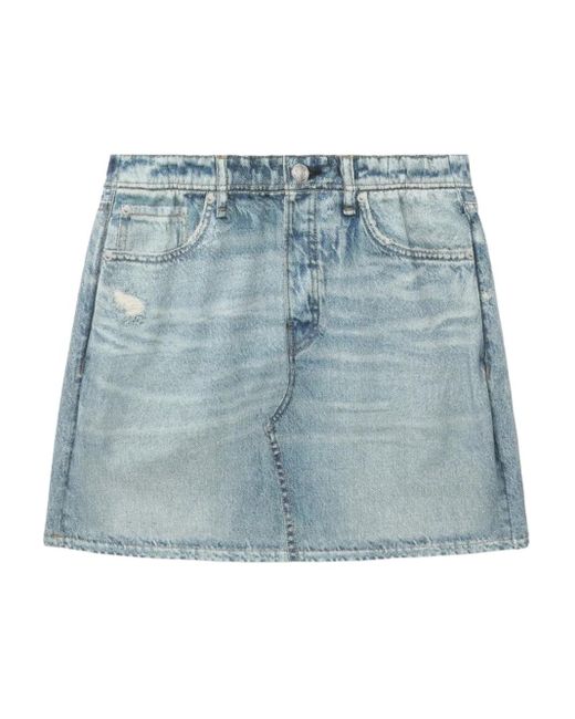 Minijupe En Jean À Effet Usé Rag & Bone en coloris Blue