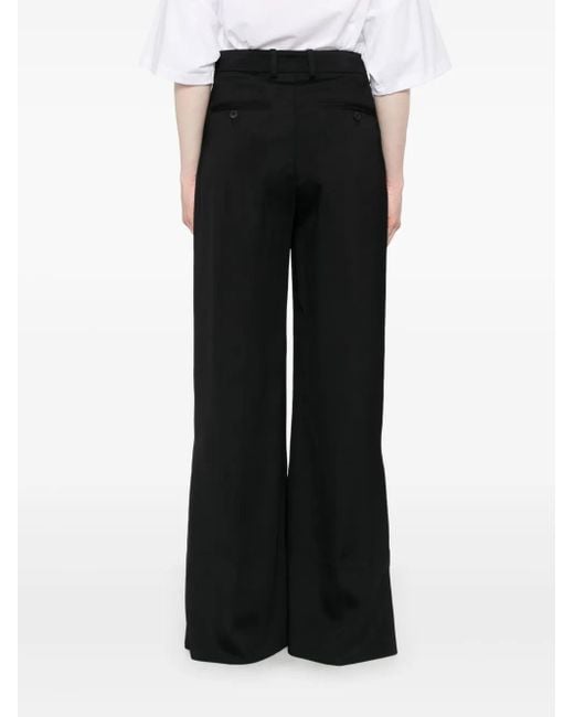 Plan C Black Cady Trousers