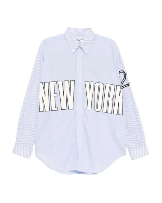 VAQUERA Gestreepte Blouse Met Print in het White