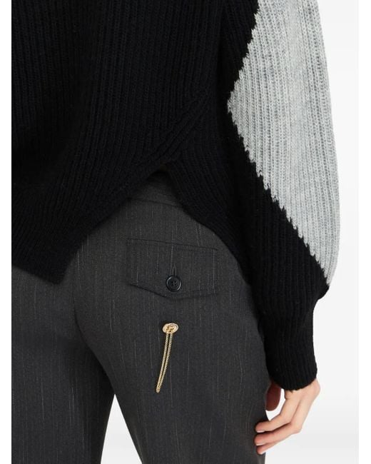 Liu Jo Black Puff-Sleeve Sweater