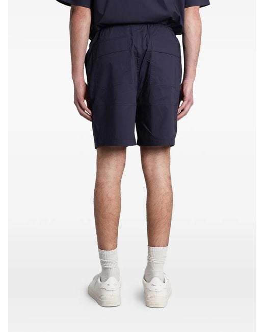 Roberto Collina Blue Drawstring-Waistband Cotton Shorts for men