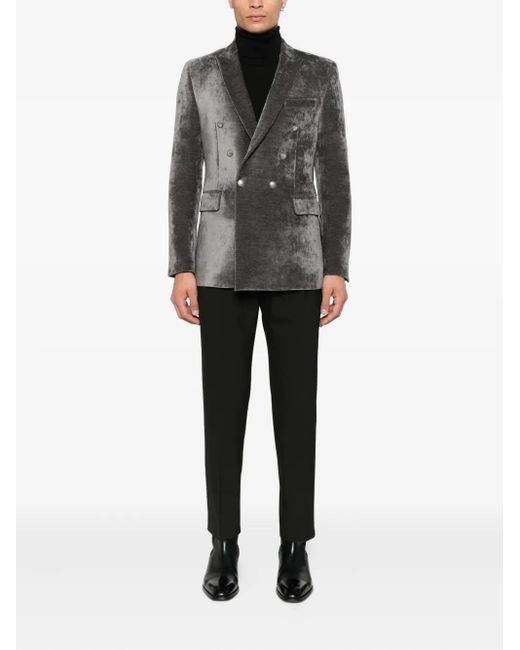 Karl Lagerfeld Black Pleated-Detail Trousers for men