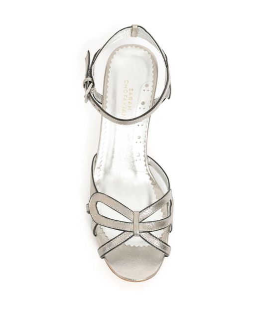 Sarah Chofakian Metallic 75Mm Iluka Sandals