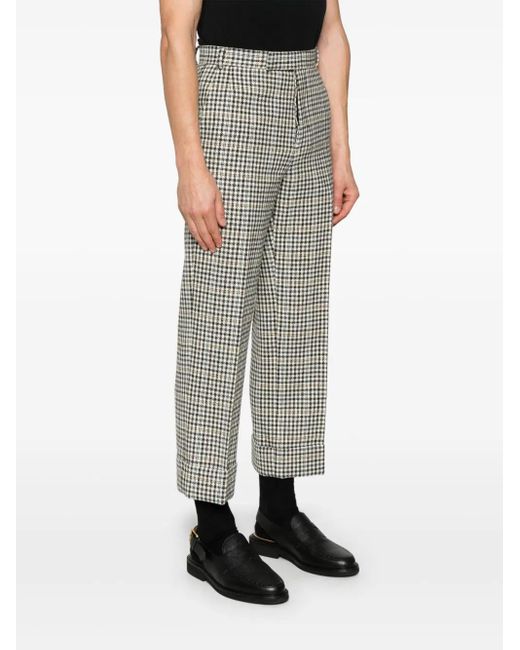 Thom Browne Gray Gunclub-Check Tweed Trousers for men