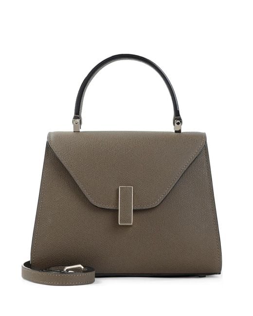 Valextra Brown Mini Iside Leather Satchel Bag