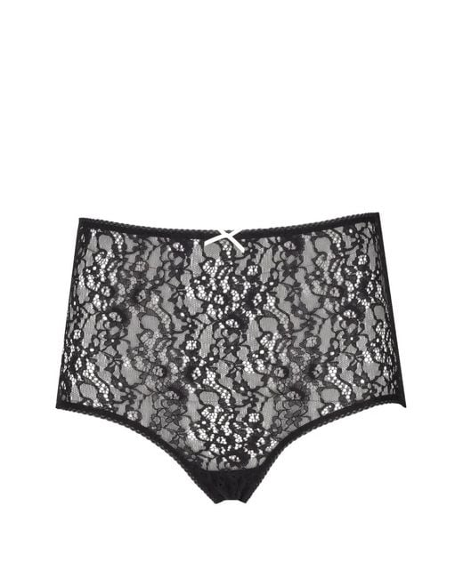 Laura Urbinati Black Lace-Panel Briefs
