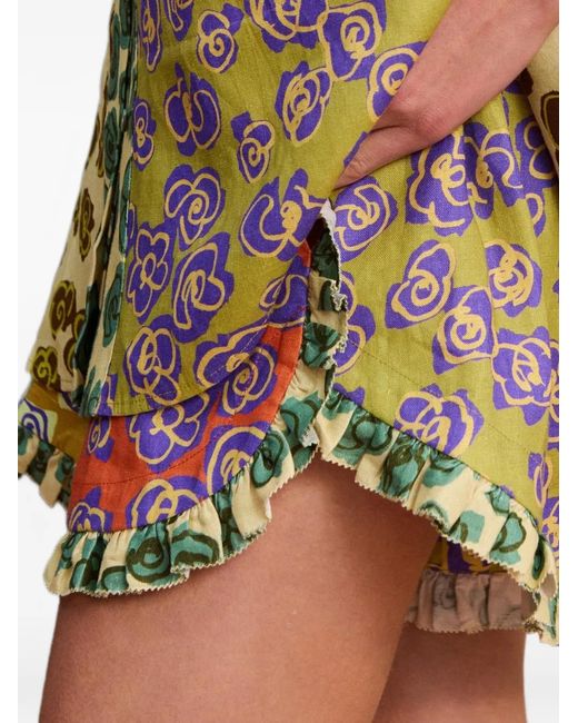 ALÉMAIS White Patty Spliced Shorts