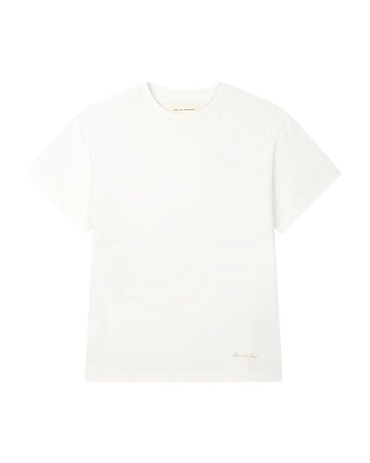 メンズ MAN ON THE BOON. Crew-neck Cotton T-shirt White
