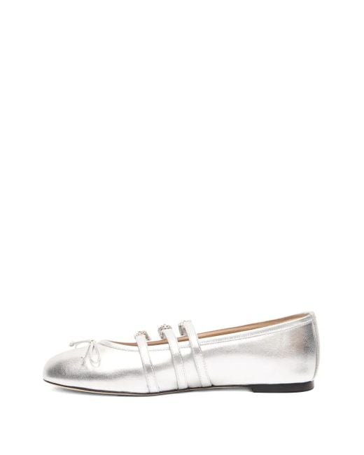 Stuart Weitzman White Celeste Ballet Flats