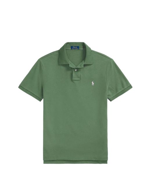 Polo Ralph Lauren Green Logo-Embroidered Cotton Polo Shirt for men