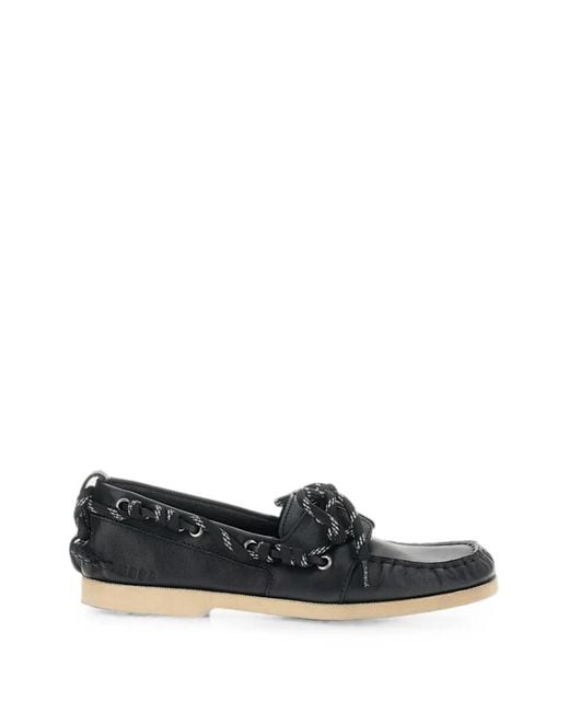 Golden Goose Deluxe Brand Black Lace-Up Leather Loafers