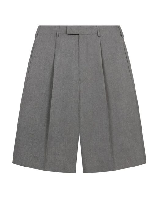 About Blank Gray Pleated Shorts for men