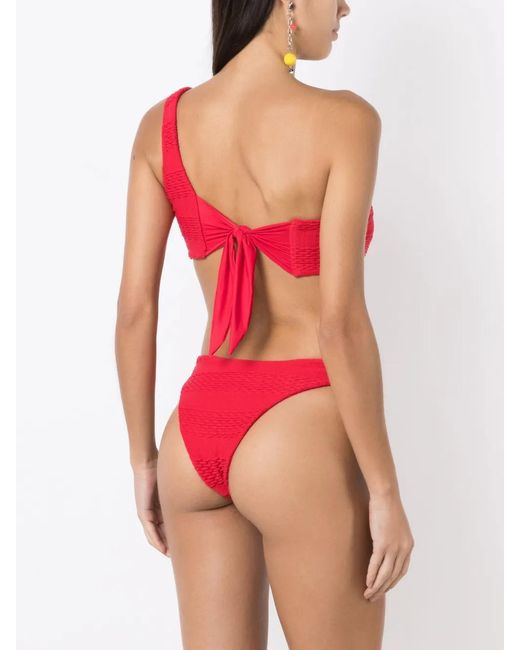 Amir Slama Textured-Finish One-Shoulder Bikini