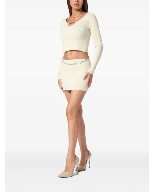 Philipp Plein White Cropped Top