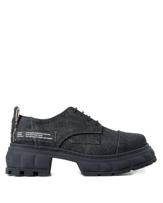 Viron Black Alter recycled-denim shoes