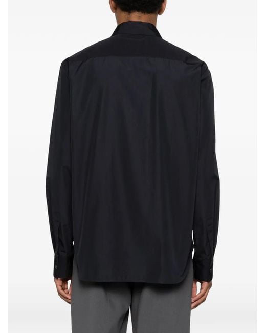 Jil Sander Blue Long-Sleeve Shirt for men
