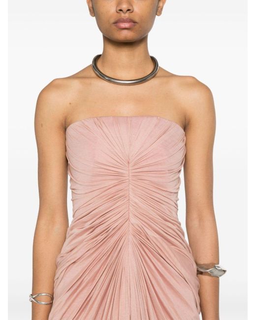 Rick Owens Pink Radiance Strapless Gown