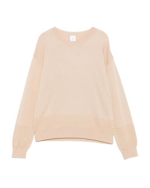 Eleventy Natural Round-Neck Sweater