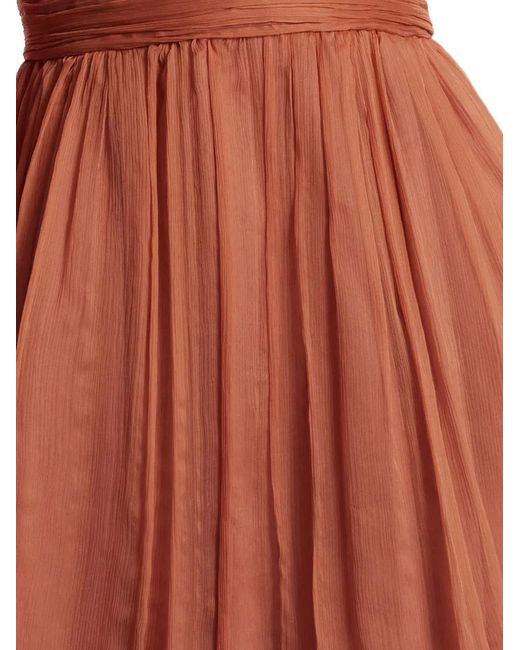 Framboise Red Tie-Detail V-Neck Dress