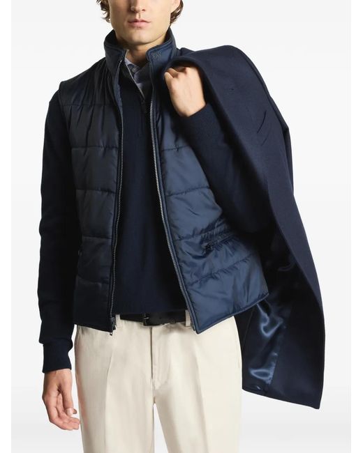 Fay Blue Double Coat Internal-Gilet Coat for men