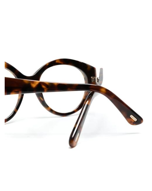 Tom Ford Brown Tortoiseshell Oval-Frame Glasses