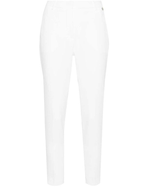 Pantalones pitillo con pinzas Liu Jo de color White