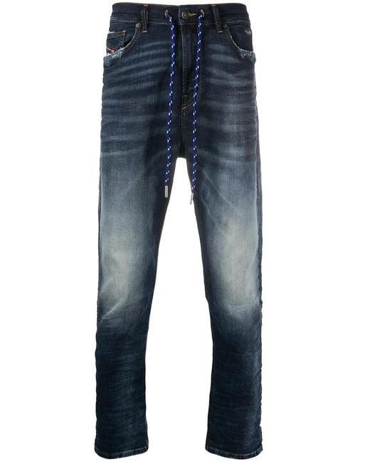 DIESEL Blue D-Vider Carrot Leg Joggjeans for men