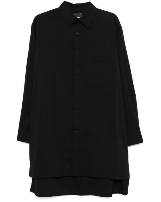 Y-3 Black Hemd Mit Grafischem Print