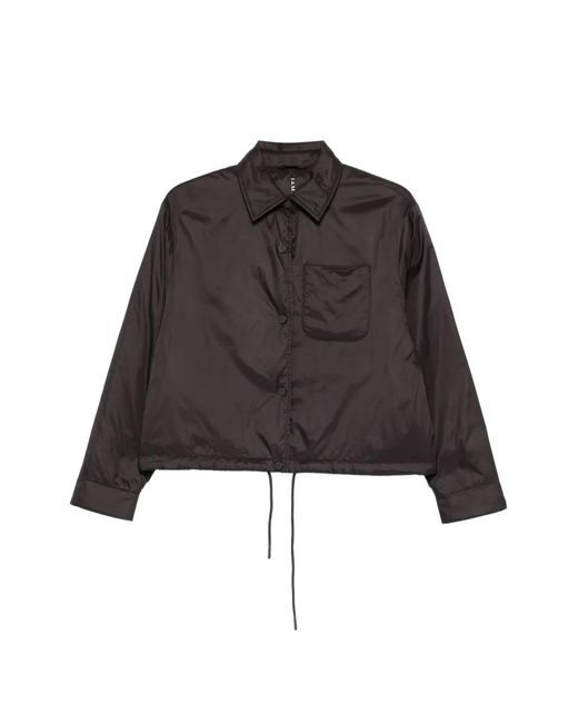 Liviana Conti Black Chest-Pocket Drawstring Jacket