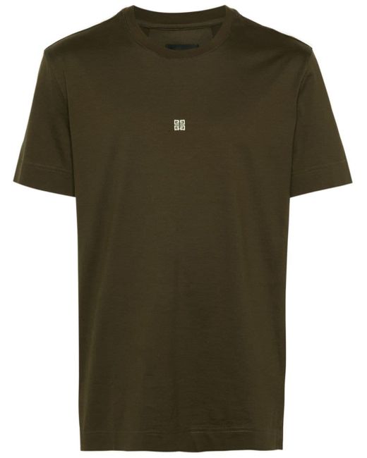 Givenchy Green 4g Logo-embroidered T-shirt for men