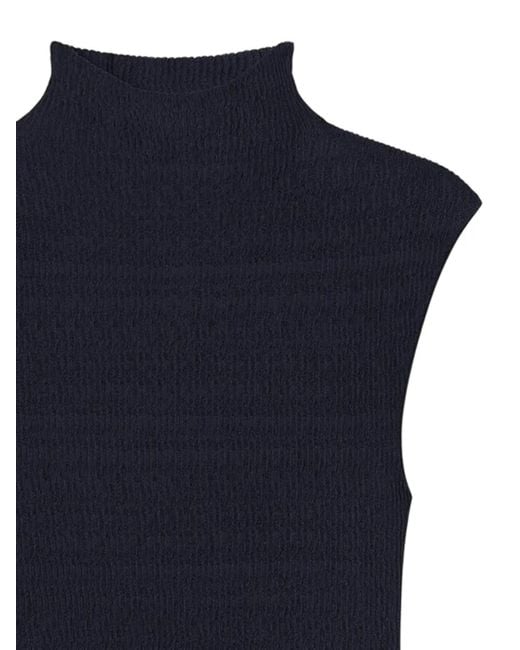 A.L.C. Blue Mock-Neck Sleeveless Top