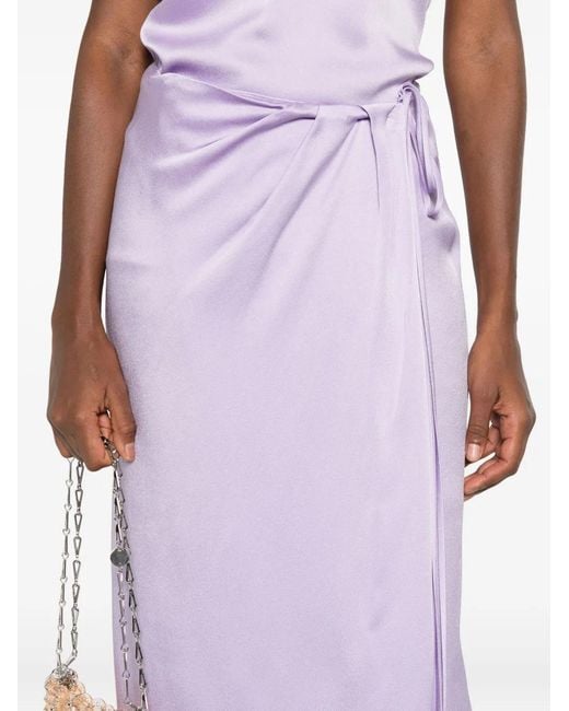 CHRISTIAN BOARO Purple Wrap-Tie Maxi Skirt