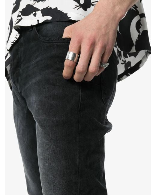 Purple Brand Ausgeblichene Skinny-Jeans in Black für Herren