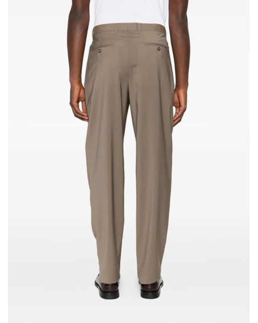 Emporio Armani Straight Plooibroek in het Gray voor heren