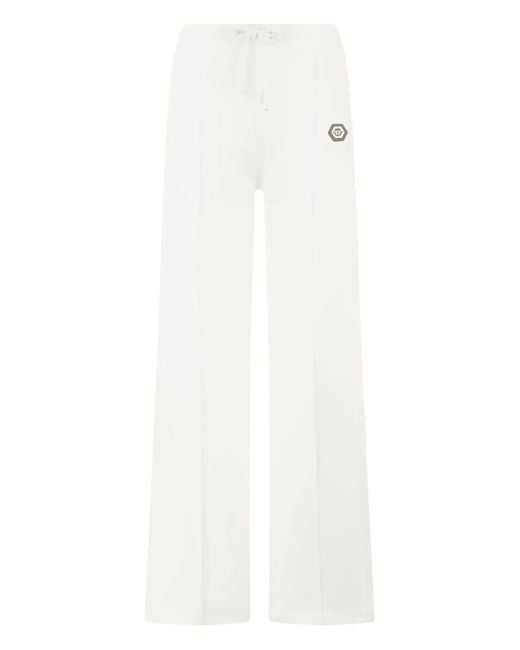 Philipp Plein White Chenille Loose Pants Fatale
