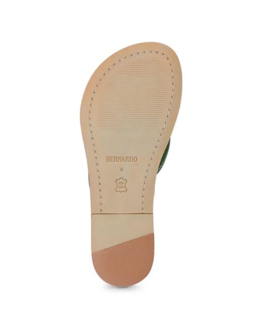 Bernardo Green Miami Padded Thong Sandals