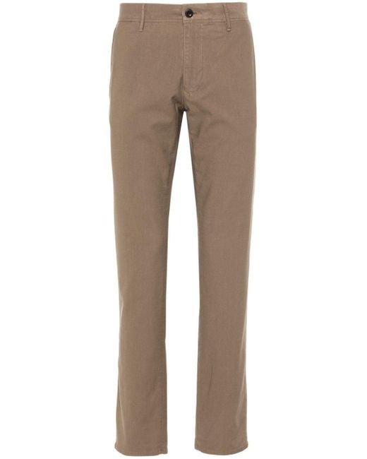 Incotex Natural Pressed-crease Slim-fit Trousers for men
