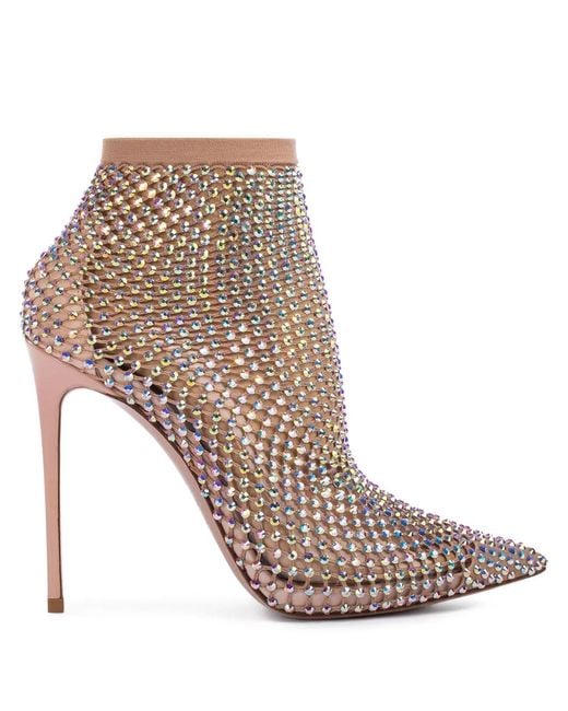 Le Silla Brown Gilda 125Mm Crystal-Embellished Pumps