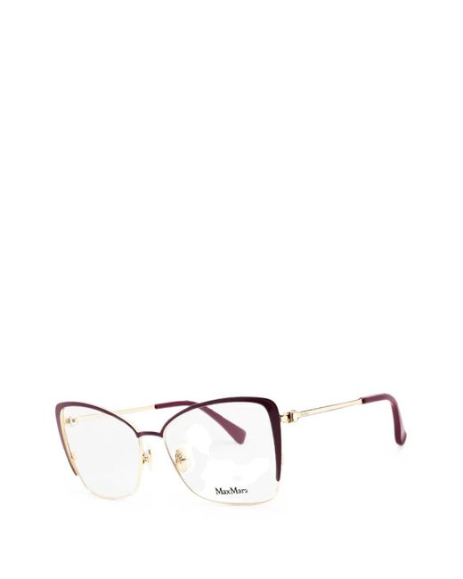 Max Mara Purple Cat-Eye Frame Glasses