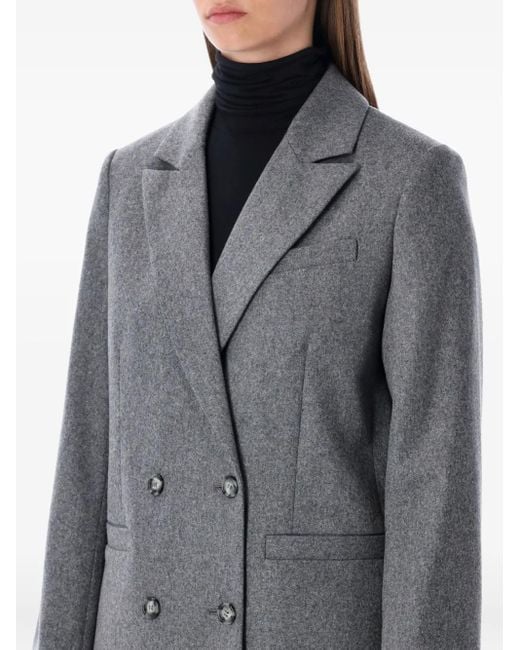 A.P.C. Gray Double-Breasted Blazer