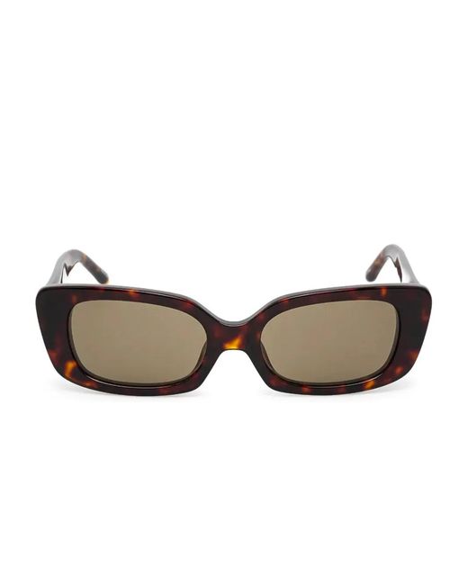 Magda Butrym Brown Rectangle-Frame Sunglasses